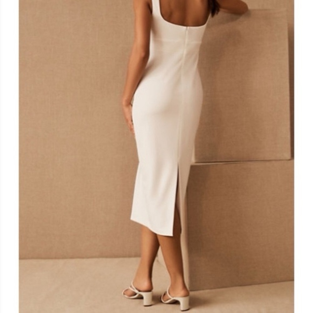 BHLDN Ivory Sleeveless Midi Dress | Anthropologie